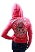 ED HARDY Christian Audiger Tiger Tattoo Womens Hoodie Red Size S