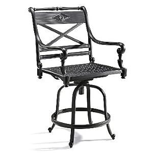 Carlisle Set of Two Balcony Swivel Stools - Frontgate, Patio Furniture
