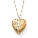 PalmBeach Jewelry 14k Gold Filled and 12k Black Hills Gold Heart-Shaped Locket and Chain