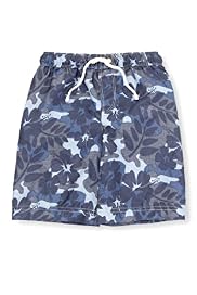 Contrast Drawstring Hibiscus Print Swim Shorts