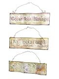 Club Pack of 12 Songbird Decorative Inspirational Wavy Wall Signs 17