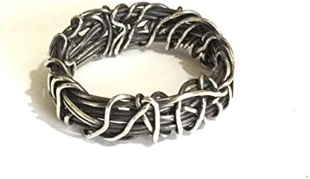 5-6mm Oxidized Sterling Silver Wedding Band