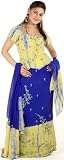 Lime and Blue Batik-Dyed Lehenga Choli with Sequins and Embroidery – Pure Crepe Silk Reviews