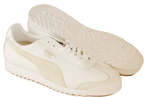 Men's PumaÂ® Roma Athletic Shoes White, WHITE, 12