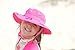 Kids' UPF 50+ Safari Sun Hat, Pink And Blue Flowers, Uv Sun Protective, Lightweight, adjustable Straps Selection (One Pack Pink)