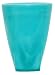 Colorful Art Glass Sea Blue Vase with Square Base 7 1/4" x 5 1/2"