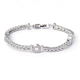 Silver Diamond Circle Bracelet