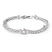 Silver Diamond Circle Bracelet