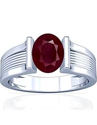 14K White Gold Oval Cut Ruby Solitaire Ring (GIA Certificate)