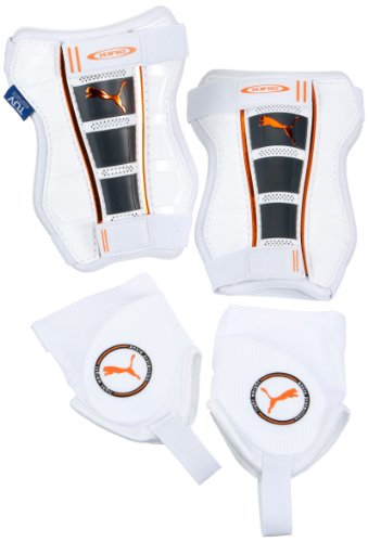 PUMA Schienbeinschoner King, white-dark navy-team orange, S, 030364 10