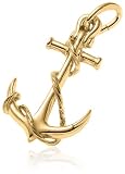 14k Yellow Gold Anchor Charm