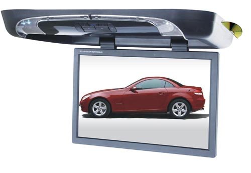 new! 19 inch car monitor flip down screen w dvd + fm