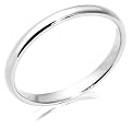 10k White Gold 2mm Traditional Women's Wedding Band
