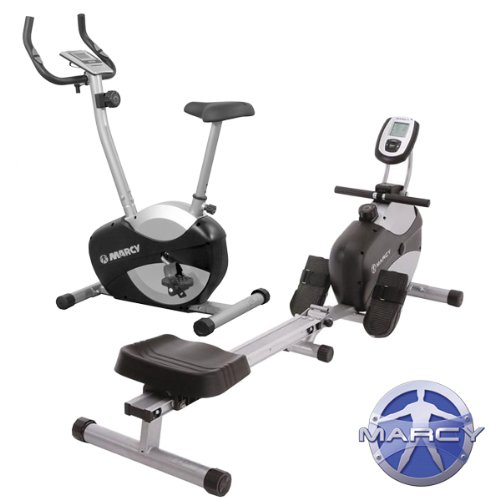 Marcy Rowing Machine and Exercise Bike Package