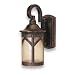 Globe Westwater One-Light Outdoor Downward Wall Sconce, Antique Bronze with Seeded Amber Globe #4018401