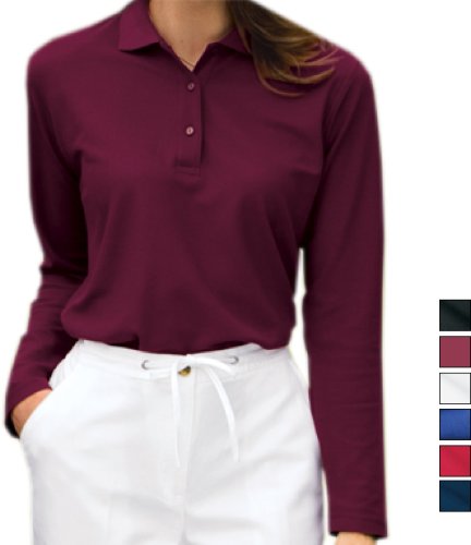 Port Authority Women's Long Sleeve Silk Touch Polo