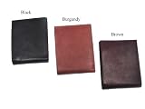 Signature Genuine Leather Bi-fold Wallet w/ Center Zipper