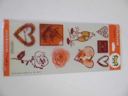 Stickers 1 Sheet Valentines Day Be Mine Perfect Romance Clear Back Stickers