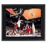 Andrew Bynum Autographed Framed Soaring 16 x 20 Photograph from Upper Deck Authenticated