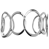 Sterling Silver Oval Design Cuff Bracelet