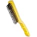 Rubbermaid Commercial FG9B4100 Wire Brush with Short Plastic Handle, Steel Bristles, 4 x 17 Bristle Pattern, 11" Length, Yellow