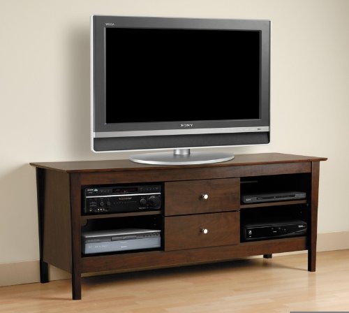 Prepac Brooklyn 60 Inch Audio Video Console in Espresso