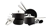 Cook's Select Hard-Anodized 10-Piece Cookware Set plus Utensils