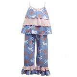 Toddler Girl Sleepwear WESTERN PAJAMAS Pant Set LAURA DARE PJ's Girls 2T-4T