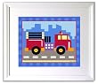 Trains, Planes & Trucks Framed Print by Olive Kids (TRUCK)