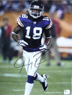 Rice Signed Photo - Sidney Minnesota Vikings 8x10 GAI - Autographed NFL Photos
