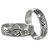 Silver Eye of Horus Ra Udjat Egyptian Ring for men or women sz 4-15
