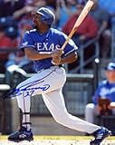 Vladimir Guerrero Autographed / Signed Hitting Texas Rangers 8x10 Photo (JSA)