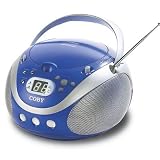 Coby CX-CD241 Portable CD Player with AM/FM Stereo Tuner, Blue
