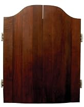 DMI Convexed Solid Cherry Wood Dartboard Cabinet