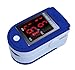 Finger Pulse Oximeter - %SpO2 (Blood Oxygen Saturation) & Heart Rate Monitor with Instructions, Lanyard & Carry Case (in RETAIL PACKAGING) - BLUE