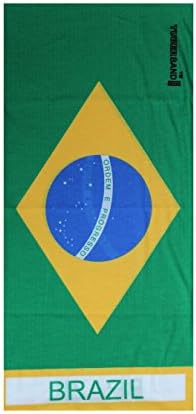 Seamless Multifunctional Unisex World Cup of Soccer BRAZIL Country Flag Bandana, Unique Design with Country Name Printed . Microfiber. Outdoor Sport Head Band. One Size Fits Most .UV Protection, Strong, Durable, Soft, Breathable, Absorbent, Can Be Used As Hairband, Wrist Band,neckerchief,cap,face Mask,balaclava,hood,sun Guard , Hat Liner and More.