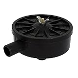 uxcell　空気取入口　圧縮機　コンプレッサーマフラー　送風機ポンプ　フィルターサイレンサー　ブラック　20cmネジ径