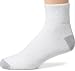 Hanes 186/6 FULL CUSHION ANKLE - WHT W/GRY HEEL & TOE