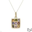 FPJ Dazzling Necklace With 3.80ctw Precious Stones - Genuine Amethysts, Citrine, Crystal, Iolites, Peridot, Tourmalines Crafted in 14K Yellow Gold. Total item weight 6.4g Length 18in