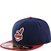 new era cleveland indians authentic home rot/navy L