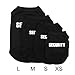 Pecute Cotton Black Pet Dog Puppy Cat T-Shirt Clothes with Letters Vest Apparel Costume (XS)