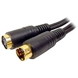 Cables Unlimited AUD-2100-10 S-Video SVHS Male to Female 4-Pin Cable (10 Feet, Black)