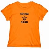 T-Shirt Woman Orange  Math Rock Star  Music
