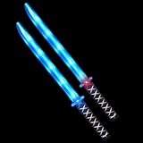 Deluxe Ninja LED Light up Sword with Motion Activated Clanging Sounds (2-Pack)