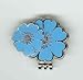 Golf Ball Marker, Magnetic Blue Flower on Blue Flower