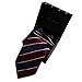 DAD3A Multicolored Stripe Tie Cufflinks Hanky Matching Same Fabric Box Dan Smith