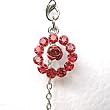 Cell Phone Mobile Camera Charm Strap Red Rose Circle