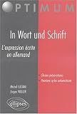 Revue Ellipses Marketing  / In Wort und Schrift : L'expression écrite en allemand