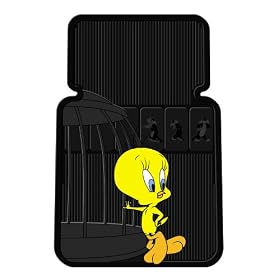Tweety And Cage Scene Universal-Fit Molded Front Floor Mat - Set of 2