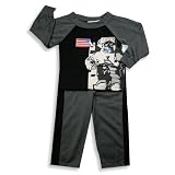 Baby Togs - Toddler Boys Long Sleeve Pajamas, Charcoal, Black